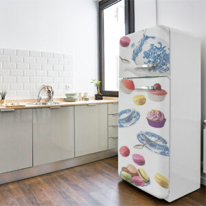 Sticker "Tea time" sur frigo vintage