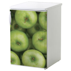 Sticker électroménager pomme pour petit frigo blanc