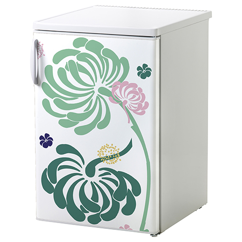 Sticker cuisine fleurs pour petit frigo classique ou lave vaisselle