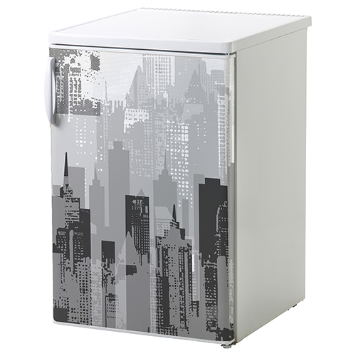 Autocollant new-york gris pour déco de frigo américain pour cuisine