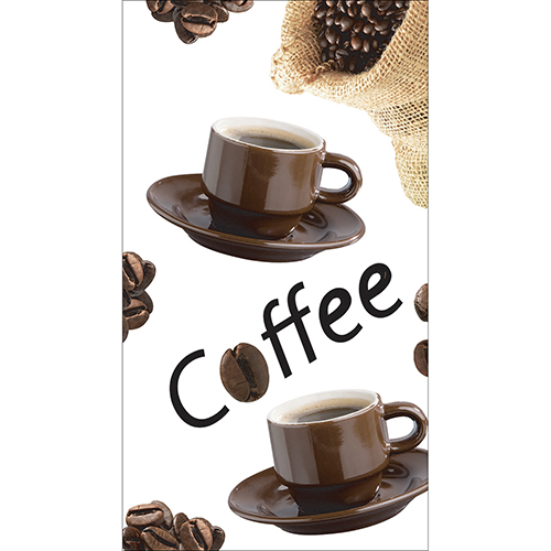 Sticker décoratif pour frigo américain motif grains de café