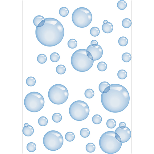 Autocollant décoratif pour WC motif bulles décoratif original
