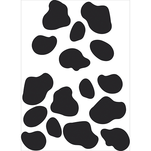 Sticker autocollant pour toilettes motif taches de vaches