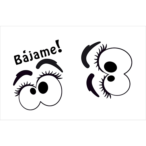 Sticker collant yuex Bajame pour abattant de toilettes