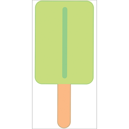 Sticker mural deco chambre enfant glace citron vert Sticker mural