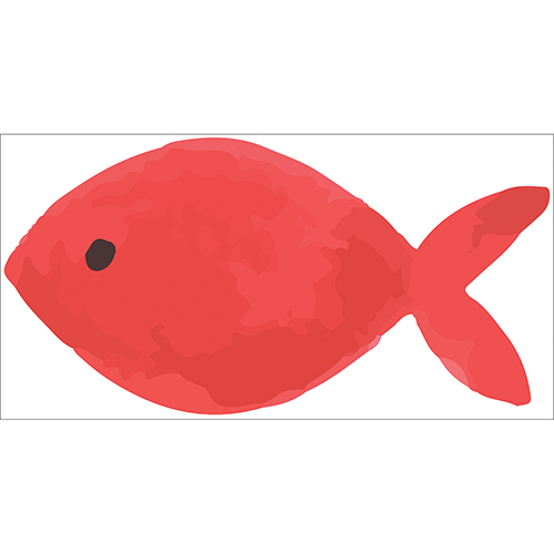 Sticker autocollant poisson rouge pour décoration d'intérieur