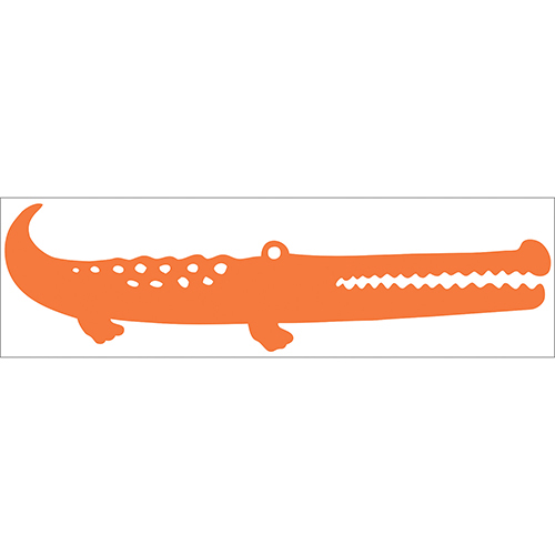 Sticker adhésif crocodile orange pour déco de mur d'intérieur