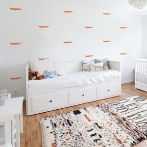 Sticker autocollant croco orange pour déco chambre d'enfant