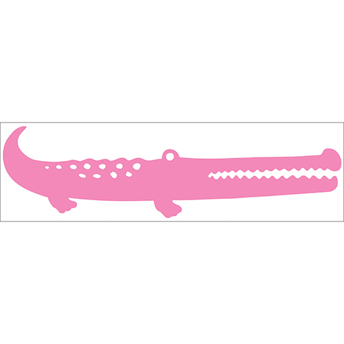Sticker autocollant décoratif crocodile rose pour déco d'intérieur