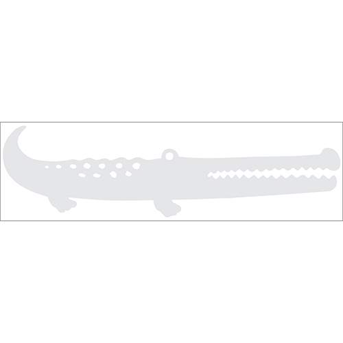 Sticker autocollant crocodile blanc pour déco de chambre d'enfant