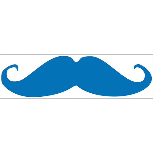 Sticker pour chambre d'enfant moustache bleu Sticker autocollant déco pour chambre d'enfant moustache bleu