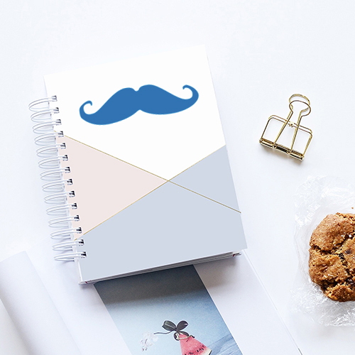 Sticker pour chambre d'enfant moustache bleu Sticker adhésif moustache bleu marine pour déco d'agenda