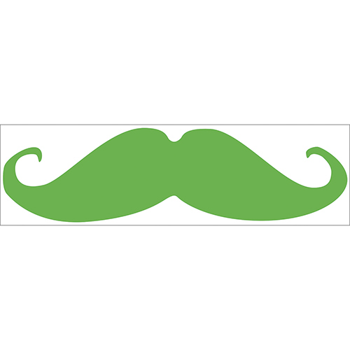 Sticker enfants déco moustache verte Sticker autocollant pour enfants déco moustache verte