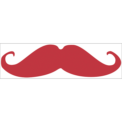 Sticker moustache rouge pour chambre d'enfant Sticker adhésif décoration moustache rouge pour chambre d'enfant