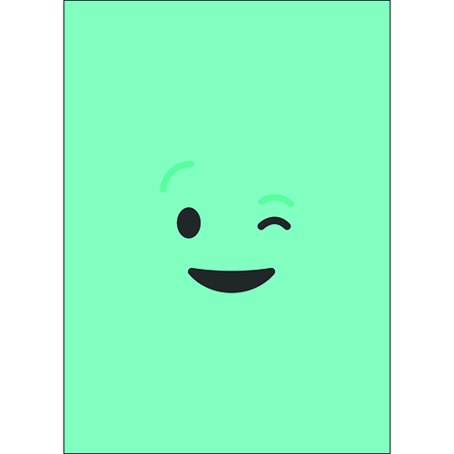 Sticker amovible deco murale smiley Sticker mural déco smiley bleu