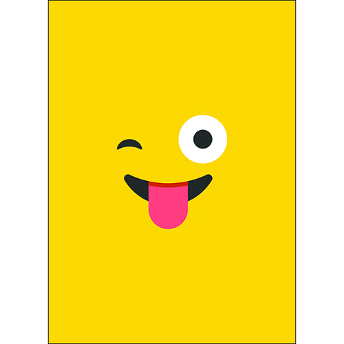 Sticker mural decoration smiley jaune