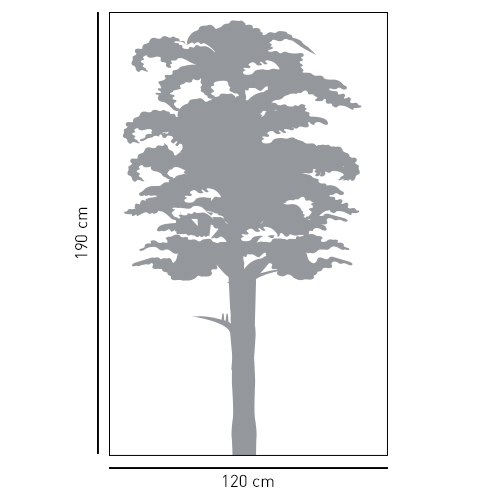 Sticker adhésif pour déco intérieur arbre gris