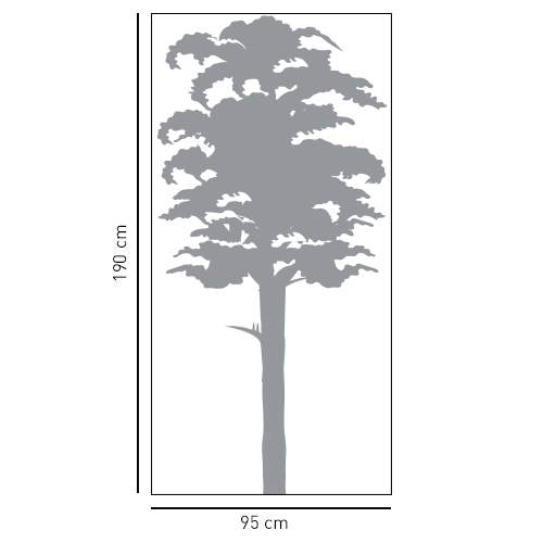 Autocollant dimension pour sticker décoration arbre gris