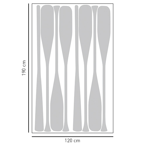 Sticker autocollant rames de bateau gris pour déco de paroi de douche