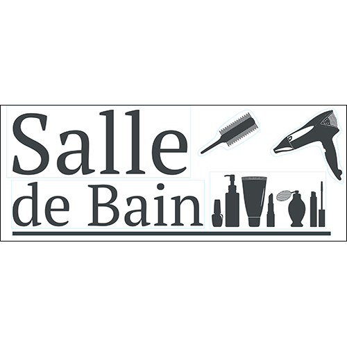 Lettres adhésives déco pour la salle de bain industrielle etsticker déco associés.