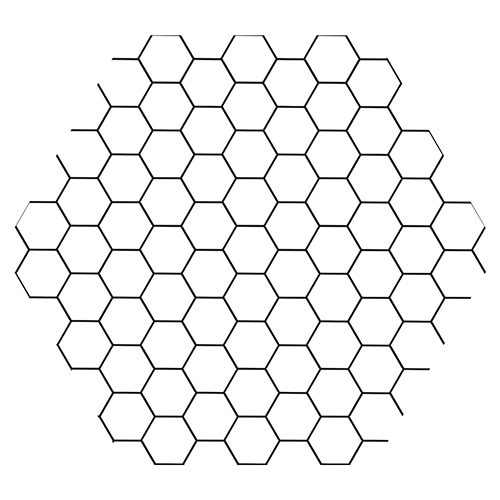 Sticker carrelage hexagone nid d'abeille noir et blanc 1 WVB260632AAA100AMB02