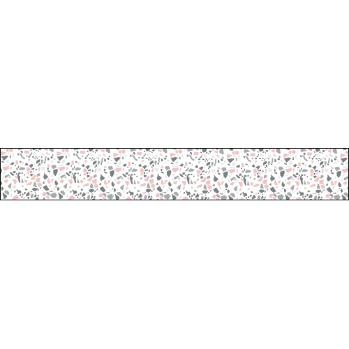 Contremarche d'escalier adhésive avec motif terrazzo gris rose, effet matière granito.