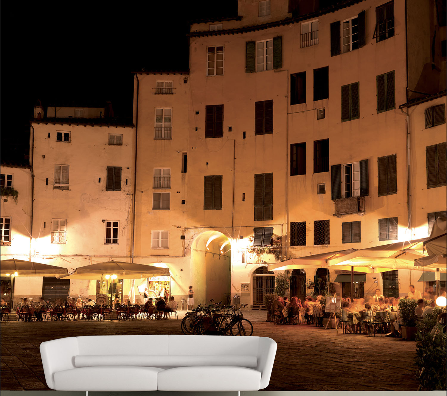 Mur d’image à encoller au bord de la mer un soir d'été toute l'année dans votre salon