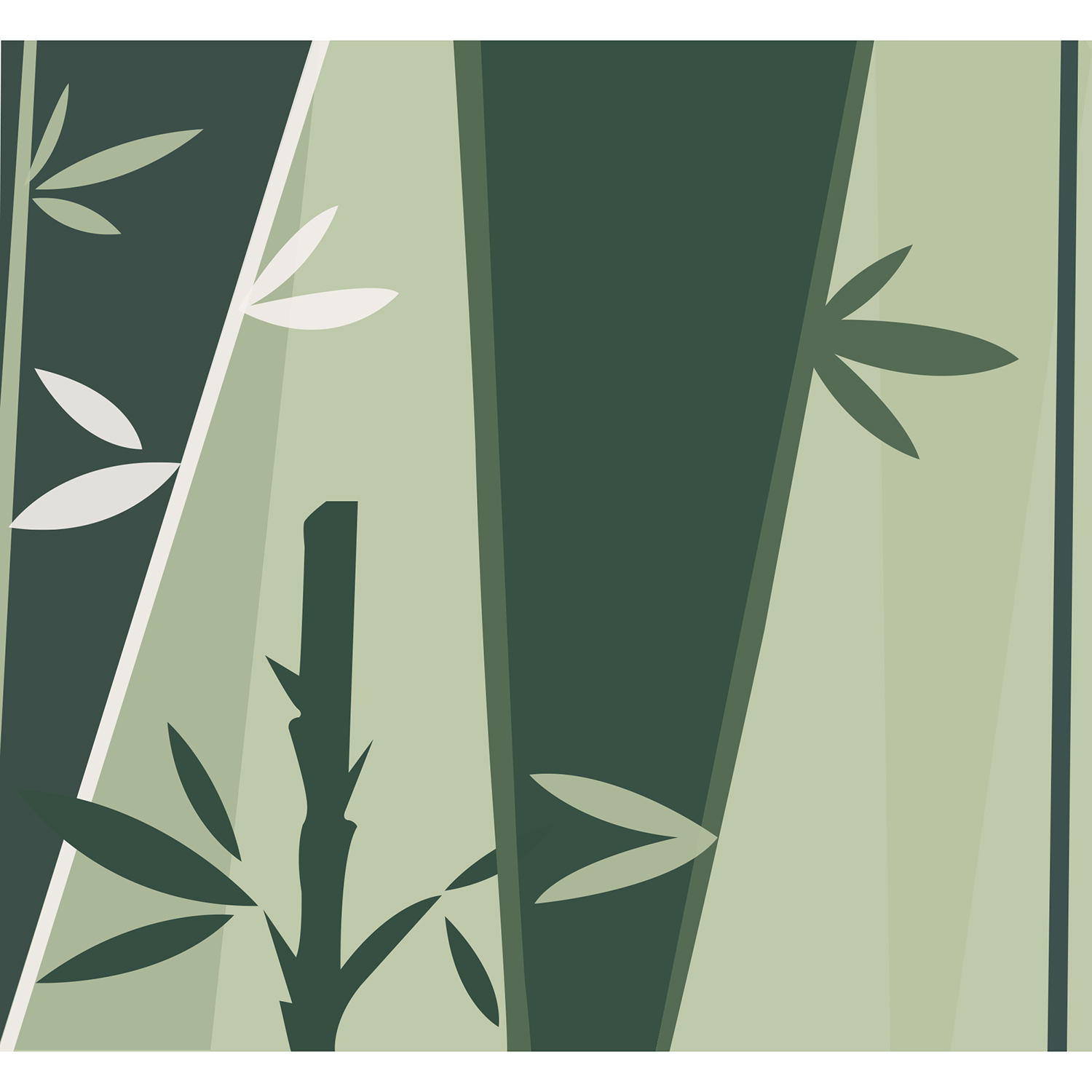 panoramique XXL bambou stylisé