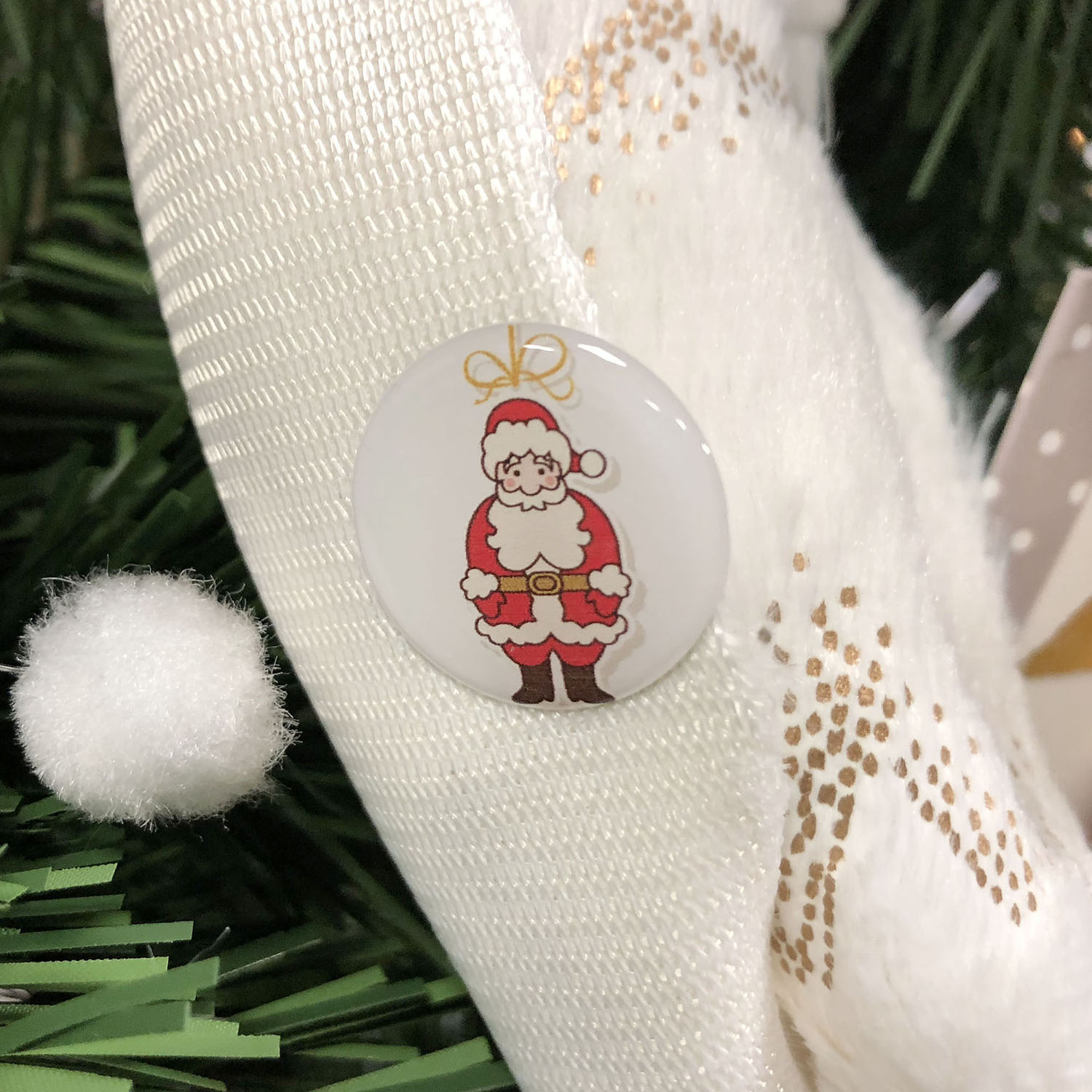 Sticker rond Père Noël