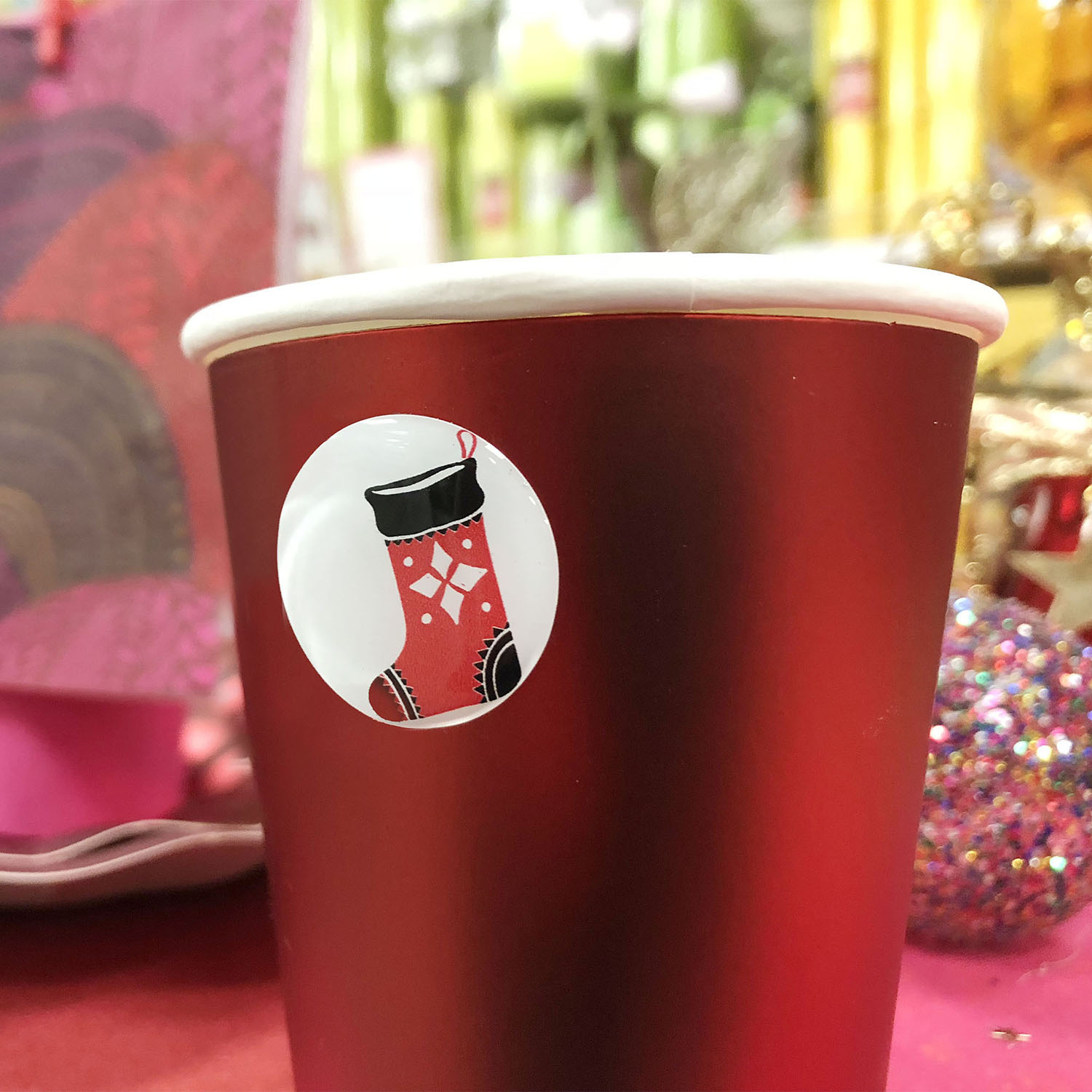 Chaussette de Noël adhésive