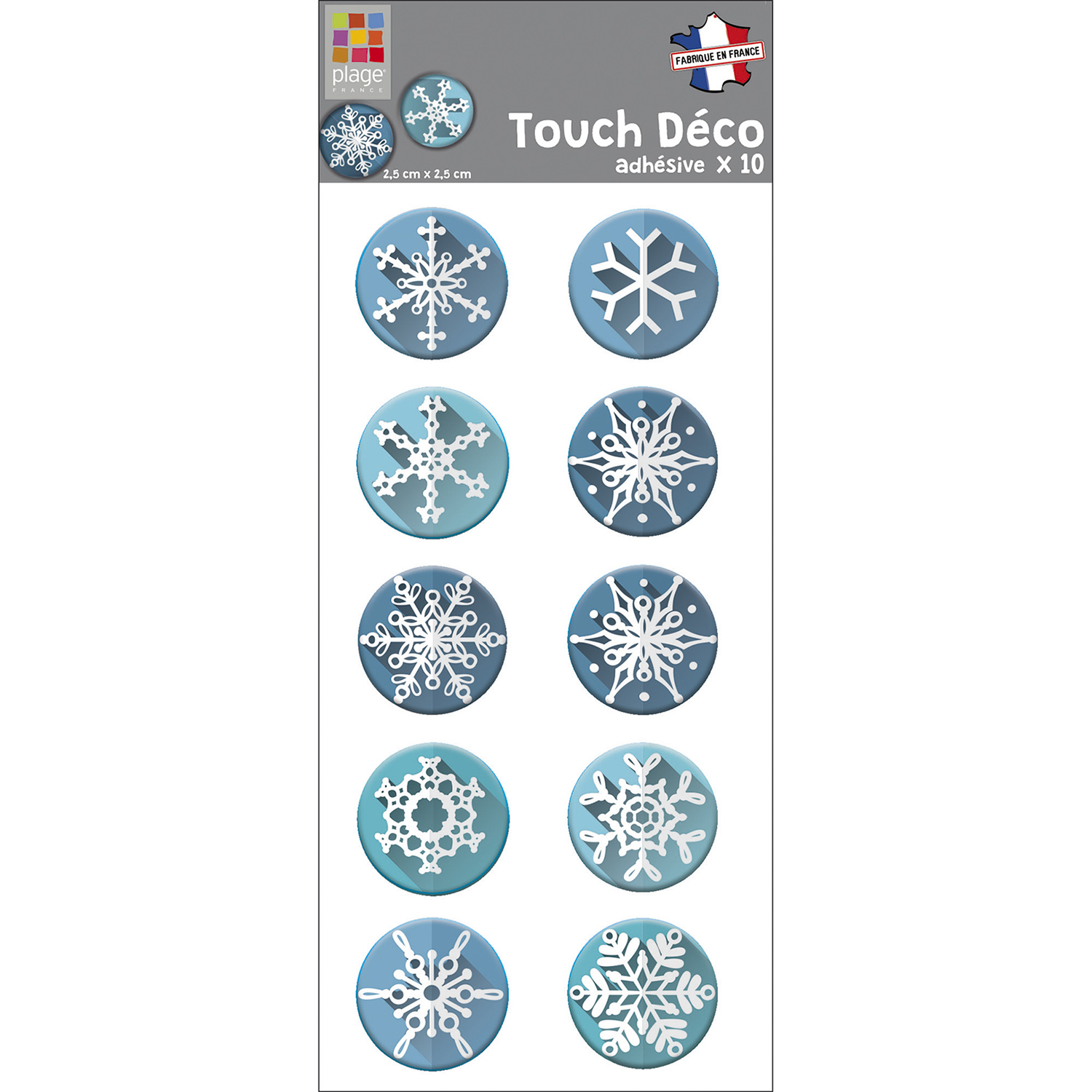 Déco flocons de neige relief