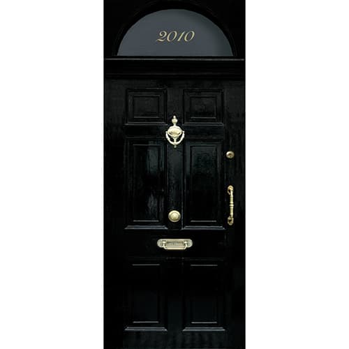 Sticker porte pour porte autocollant de couleur noir, cette porte est typique des rue de Londres et plus précisément du 10 downing street