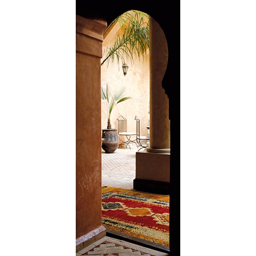 Sticker trompe l'oeil pour porte Marrakech