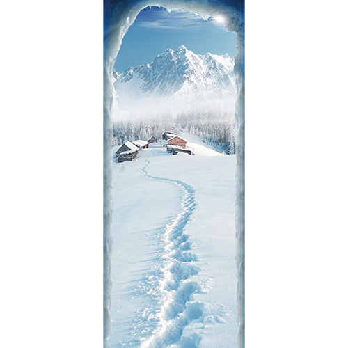 Sticker Porte Hiver - Sticker pour Porte