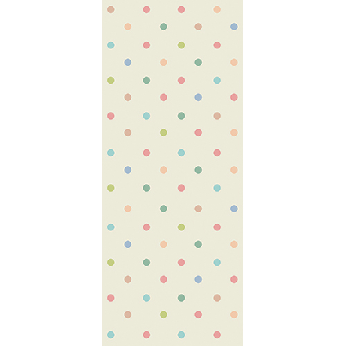 Sticker pour porte plein de couleurs pastels