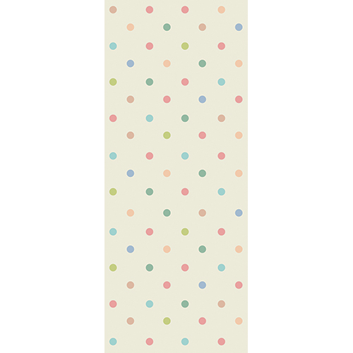 Sticker pour porte plein de couleurs pastels