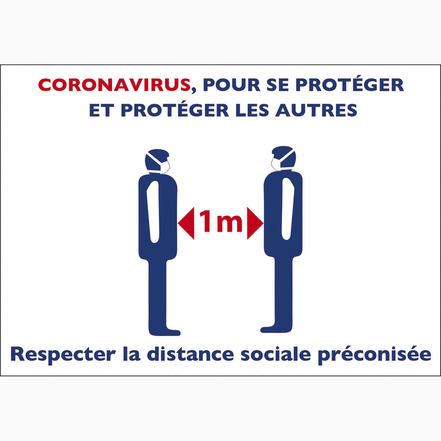 respect d'une distance sociale 1 m