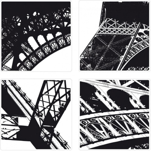 Sticker Carrelage bienvenu à Paris ! Sticker adhésif pour carrelage cuisine ou salle de bain : Bienvenu à Paris effet tour eiffel