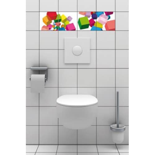 Amateurs d'art: sticker autocollants Cubes 3D mis en ambiance, 2ème proposition