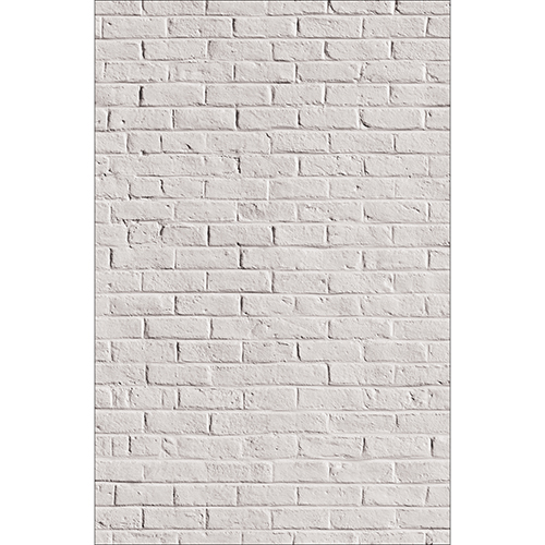 Sticker adhésif décoratif pour petits frigos imitation briques blanches