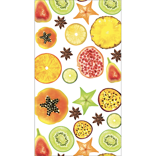 Sticker décoratif autocollant pour frigo Américain motif FRUITS EXOTIQUES