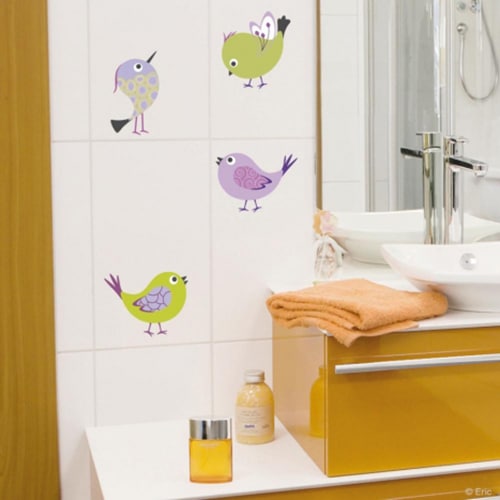 Adhésifs muraux Oiseaux dans une salle de bain