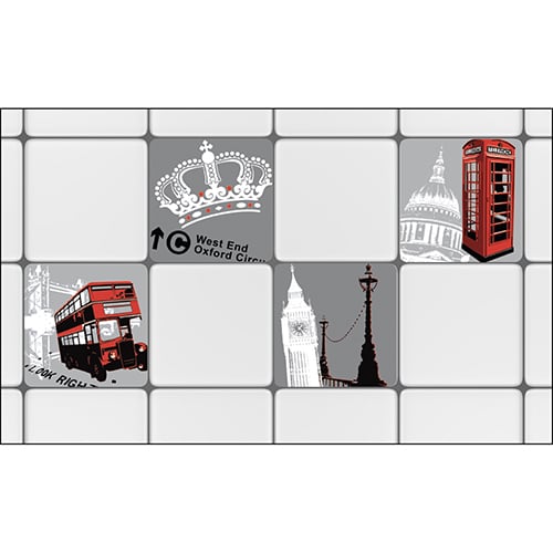 sticker autocollant Londres pour carrelage