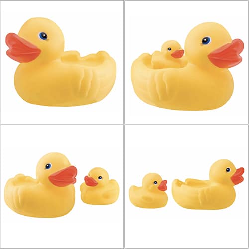 Lot de 4 stickers Canards pour carrelage