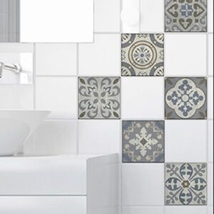 Adhésif sticker décoration de carrelage Borgatella pour salle de bain moderne