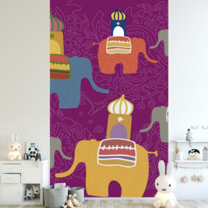 chambre de bébé décorée avec des éléphants