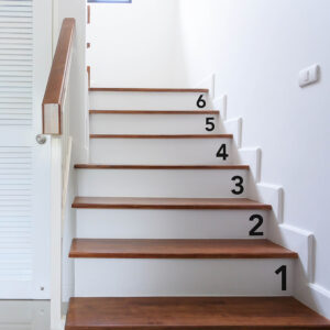 ambiance escalier avec chiffres