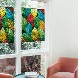 Sticker vitrail, vitrail eletrostatique, vitrail fenêtre, feuille multicolore 67x47cm