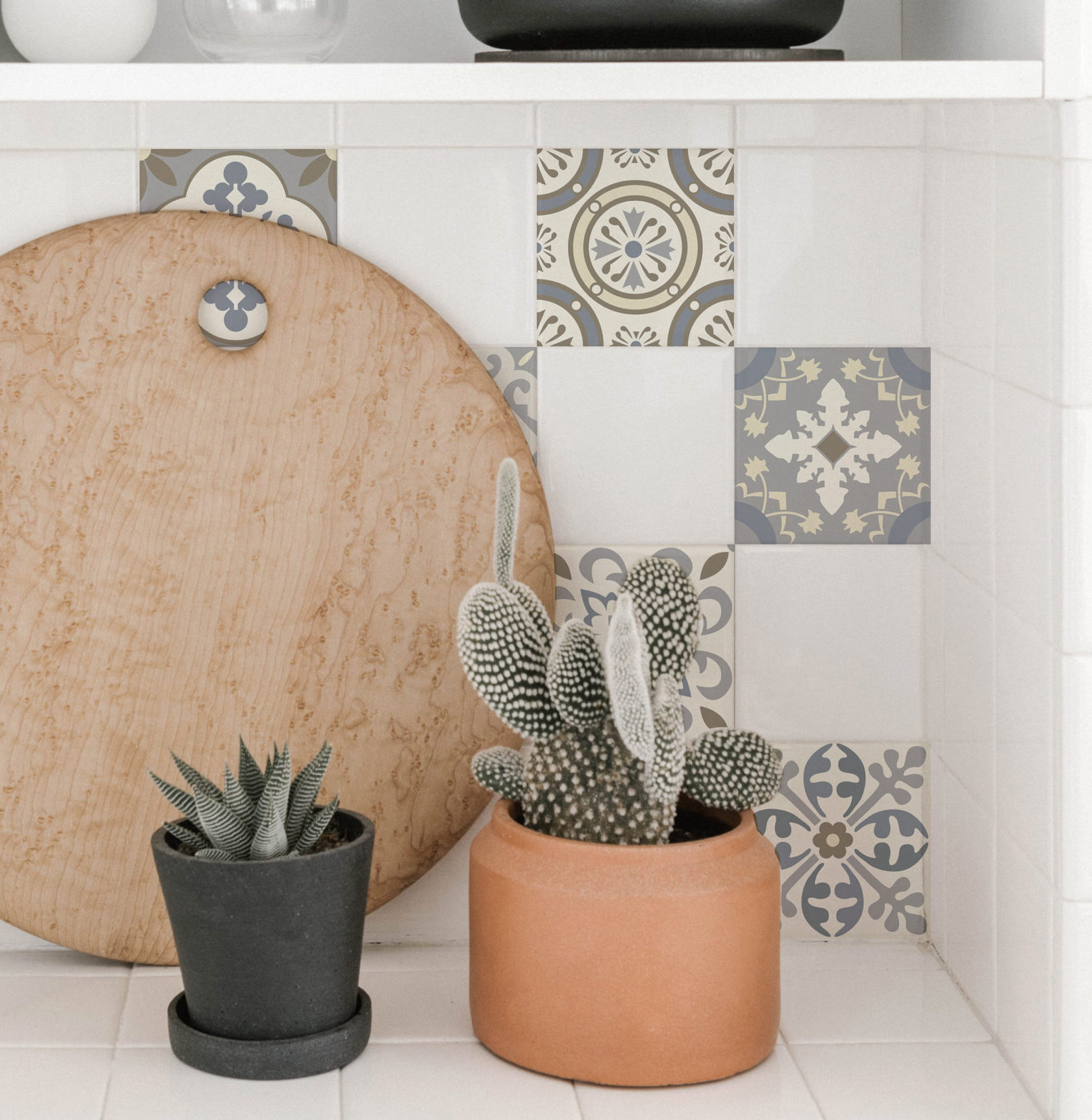sticker carrelage, borgatella gris