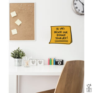 Citation Sticker, automotivation, encouragement, good mood, effet post it, je vais passer une belle journée c'est certain